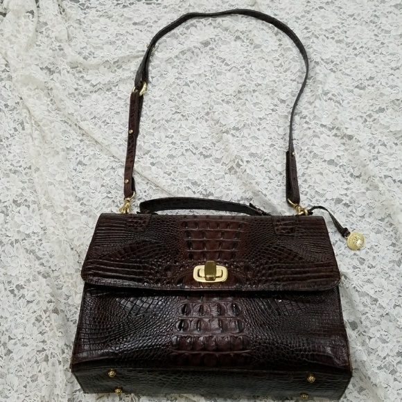 Brahmin Handbags - Brahmin brown croco purse crossbody
